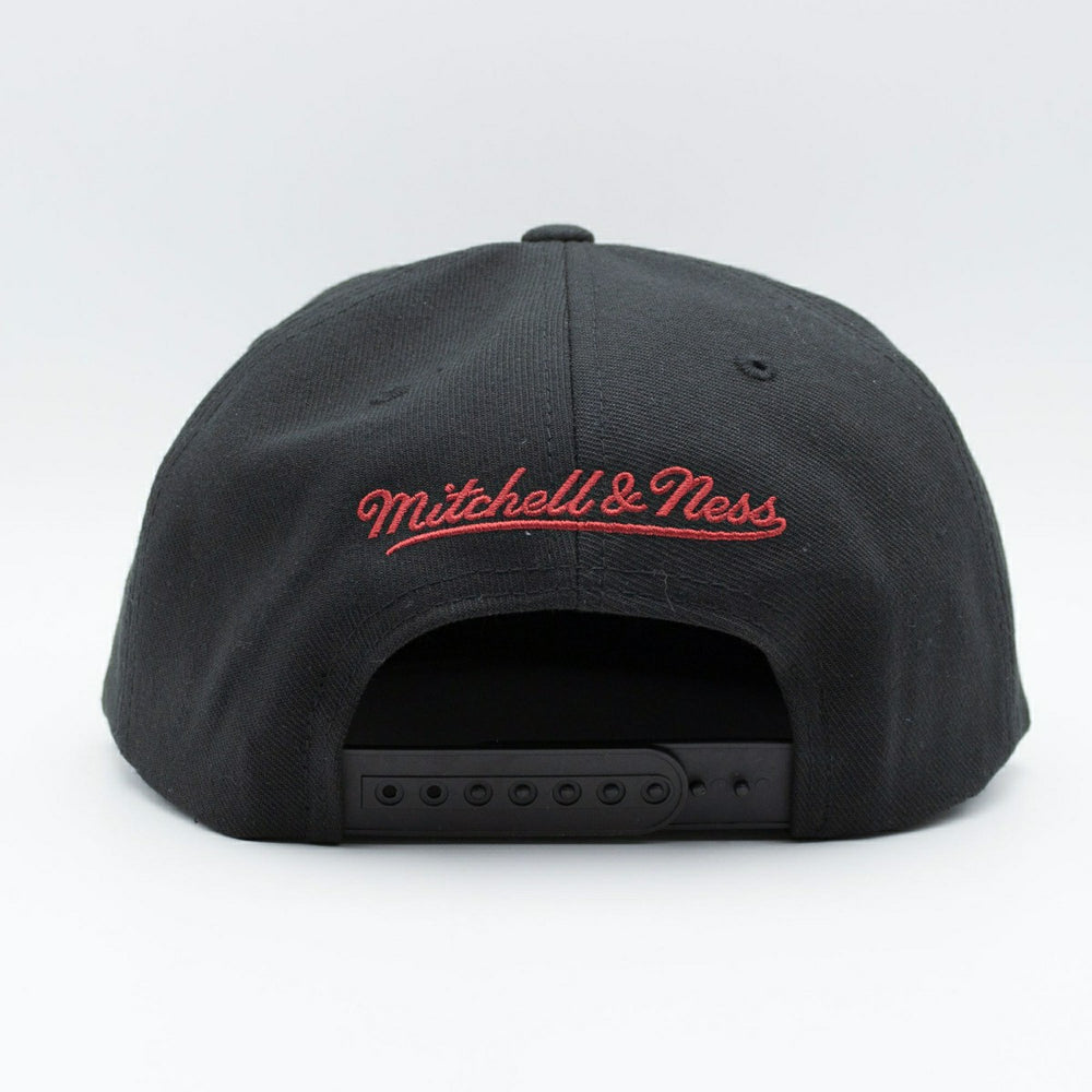 Miami Heat Front Loaded Mitchell & Ness Snapback NBA Cap Black Taass sale