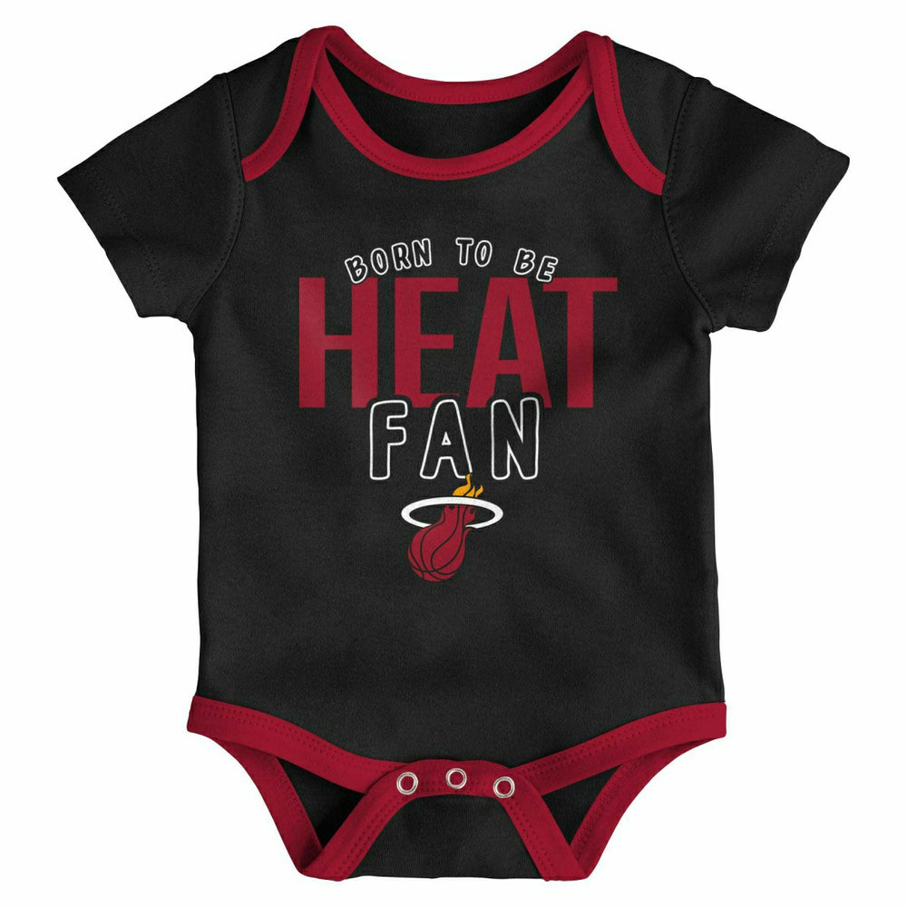 Miami Heat Game Time NBA Baby Bodysuit Set (3-Piece) Taass US