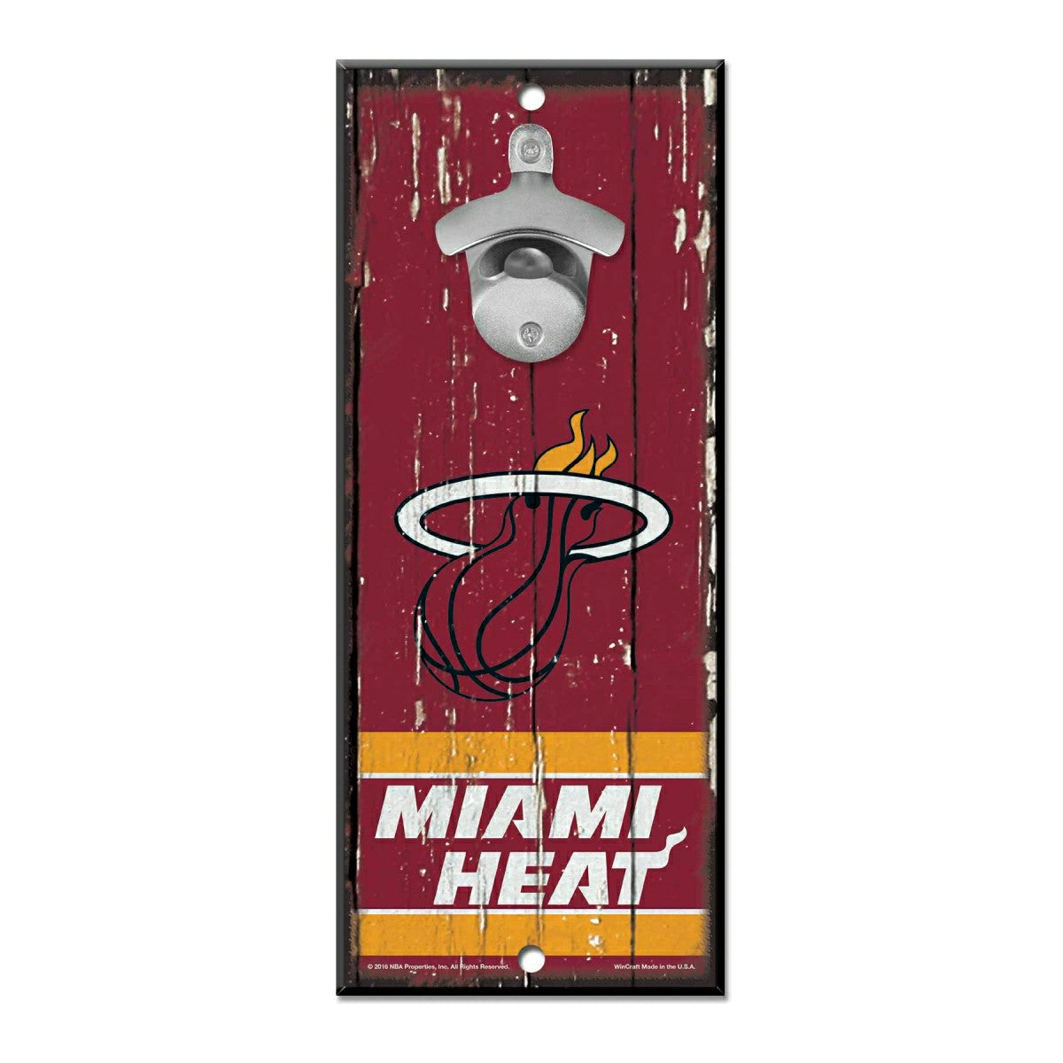 Miami Heat WinCraft NBA Bottle Opener Sign Taass US