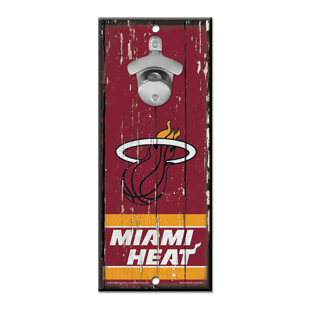 Miami Heat WinCraft NBA Bottle Opener Sign Taass US