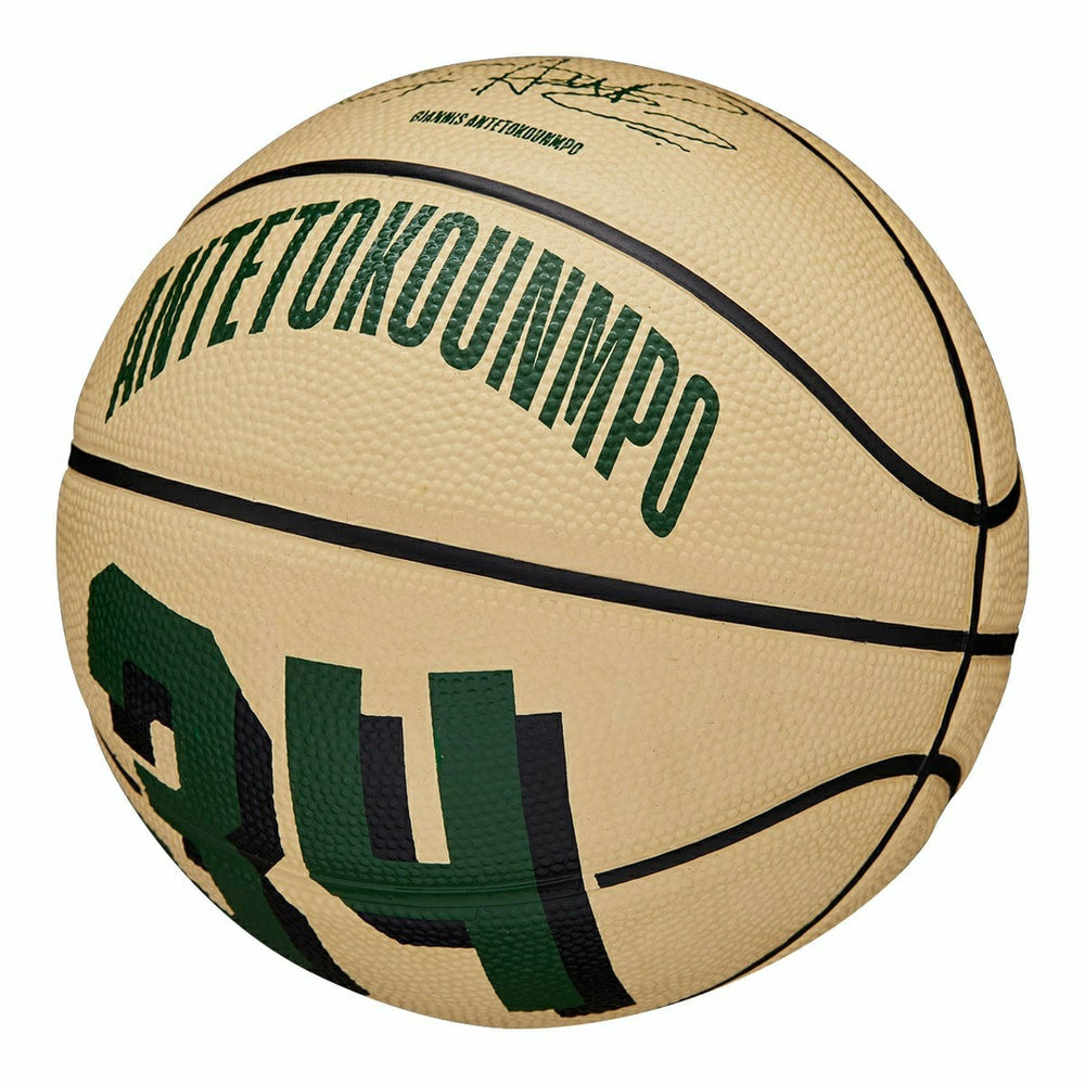 Giannis Antetokounmpo #34 Milwaukee Bucks Wilson NBA Mini Basketball (Size 3) Lifestyle