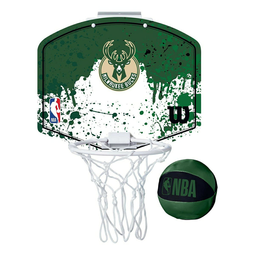 Milwaukee Bucks Wilson DRV NBA Mini Hoop Set Taass sale
