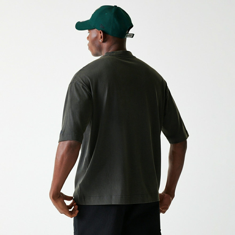 Milwaukee Bucks New Era Washed NBA T-Shirt Dark Gray Taass US