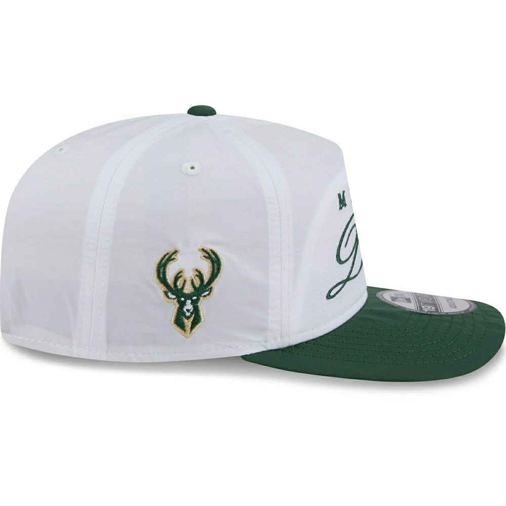 Milwaukee Bucks 2025 NBA Draft 19Twenty Adjustable Cap OTC White Lifestyle