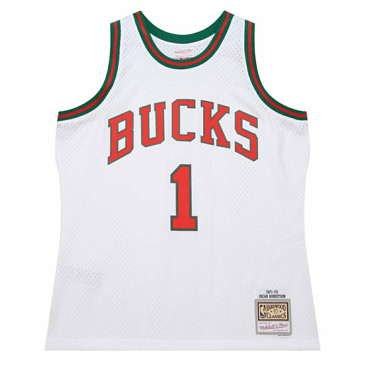 Oscar Robertson #1 Milwaukee Bucks 1971 Swingman NBA Jersey White Taass US