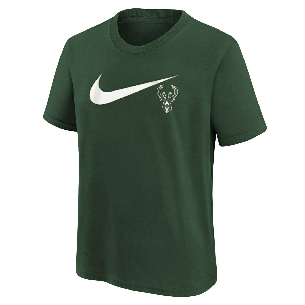 Milwaukee Bucks Nike Swoosh Logo NBA T-Shirt Green (YOUTH) Taass US