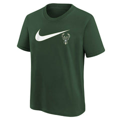 Milwaukee Bucks Nike Swoosh Logo NBA T-Shirt Green (YOUTH) Taass US