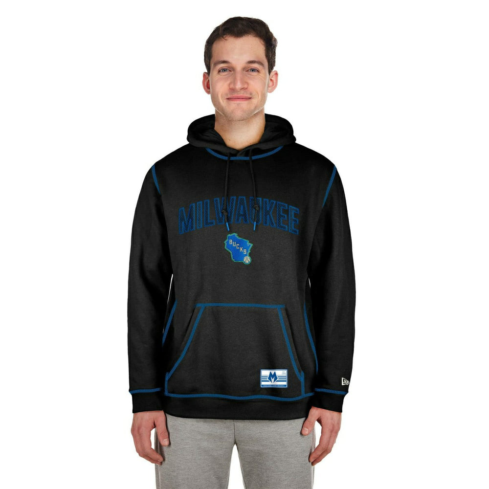 Milwaukee Bucks 2023 City Edition New Era Oversized NBA Hoodie Taass sale