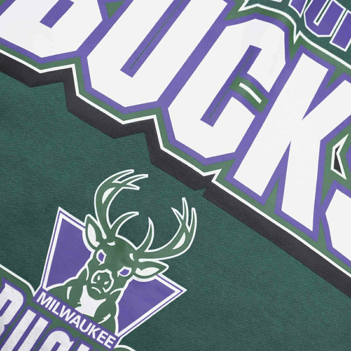 Milwaukee Bucks All Over 2.0 Mitchell & Ness NFL Crew Fleece Pullover Lifestyle