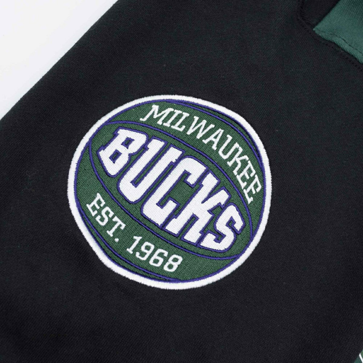 Milwaukee Bucks All Over 2.0 Mitchell & Ness NFL Crew Fleece Pullover Lifestyle