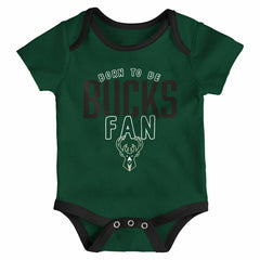 Milwaukee Bucks Game Time NBA Baby Bodysuit Set (3-Piece) Taass for sale