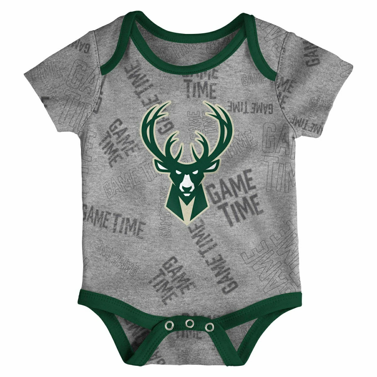 Milwaukee Bucks Game Time NBA Baby Bodysuit Set (3-Piece) Taass for sale