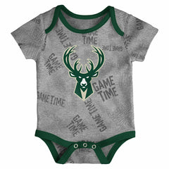 Milwaukee Bucks Game Time NBA Baby Bodysuit Set (3-Piece) Taass for sale