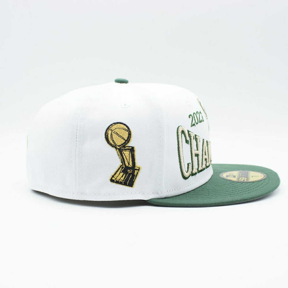 Milwaukee Bucks 2021 NBA Champions 59FIFTY Fitted NBA Cap Lifestyle