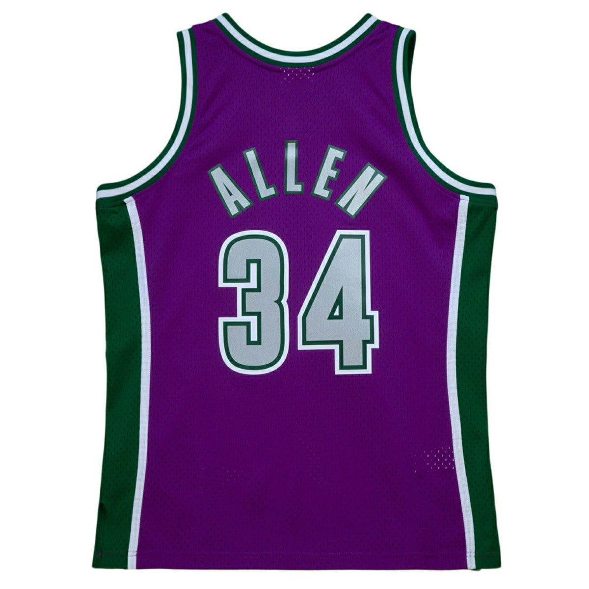 Ray Allen #34 Milwaukee Bucks 2001-02 Mitchell & Ness Swingman NBA Jersey Purple Taass sale