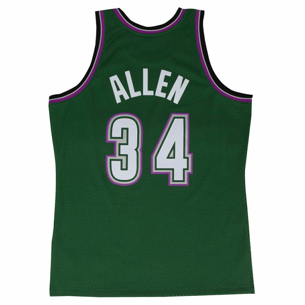 Ray Allen #34 Milwaukee Bucks 1996-97 Mitchell & Ness Swingman NBA Jersey Green Classic