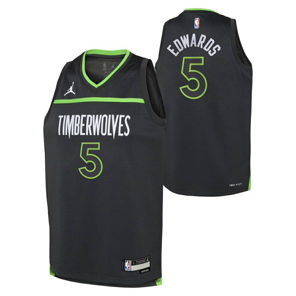 Anthony Edwards #5 Minnesota Timberwolves Swingman NBA Jersey Dark Gray (YOUTH) Taass US