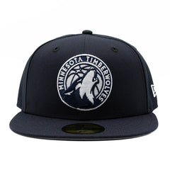 Minnesota Timberwolves Navy Logo New Era 59FIFTY Fitted NBA Cap Taass for sale