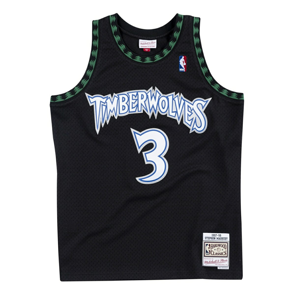 Stephon Marbury #3 Minnesota Timberwolves 1997-98 Swingman NBA Jersey Black Classic