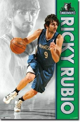 Ricky Rubio Minnesota Timberwolves NBA Poster RP6008 Lifestyle