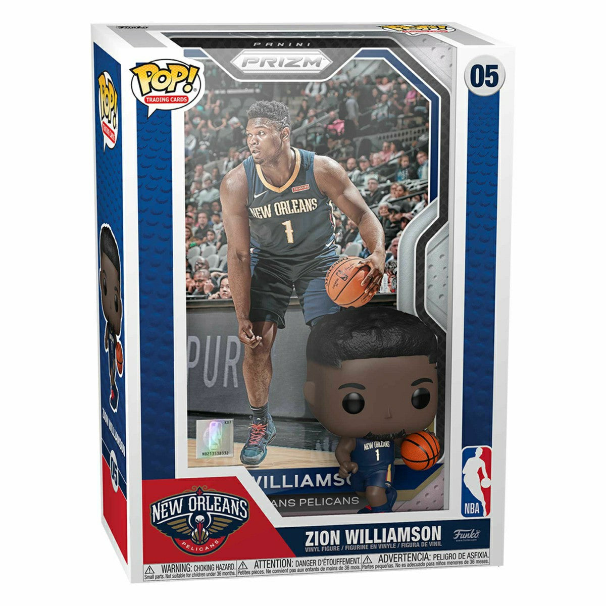 Funko POP! Prizm Trading Cards #05 Zion Williamson New Orleans Pelicans NBA Figure Taass sale
