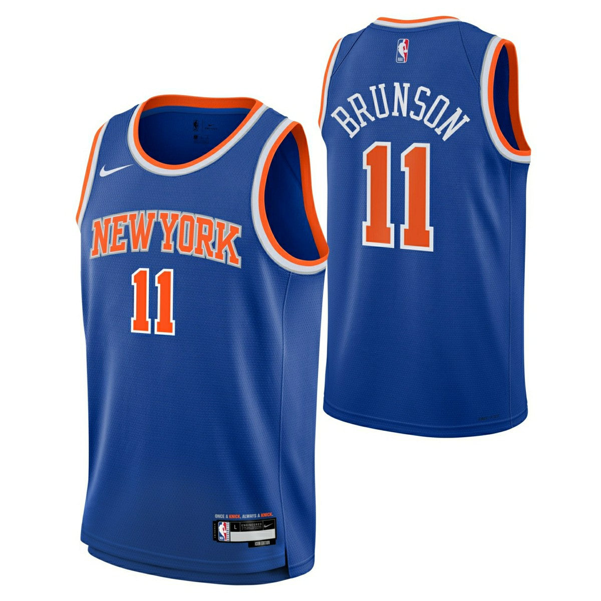 Jalen Brunson #11 New York Knicks Icon Swingman NBA Jersey Blue (YOUTH) Taass sale