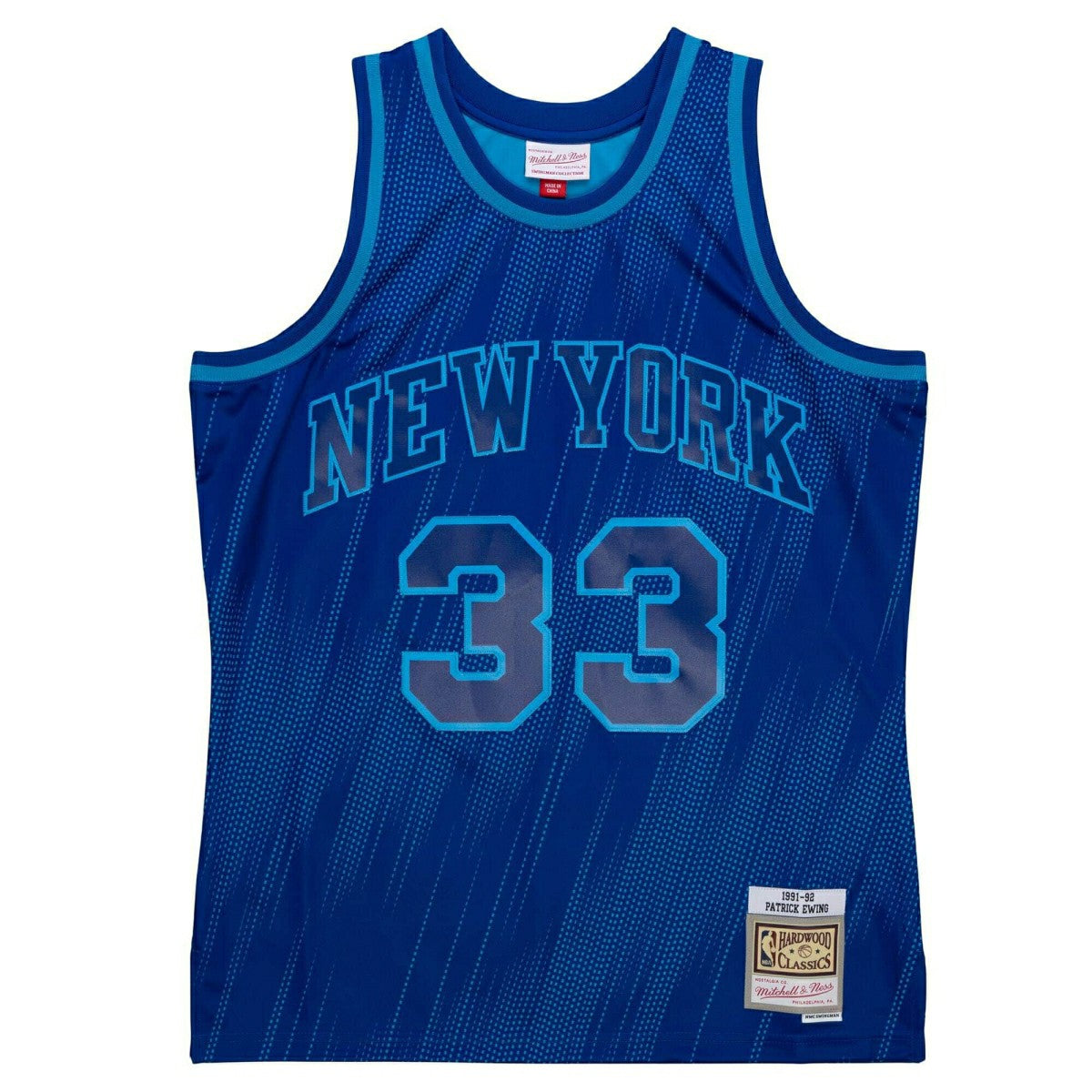 Patrick Ewing #33 New York Knicks Monochrome Mitchell & Ness Swingman NBA Jersey Blue Taass for sale
