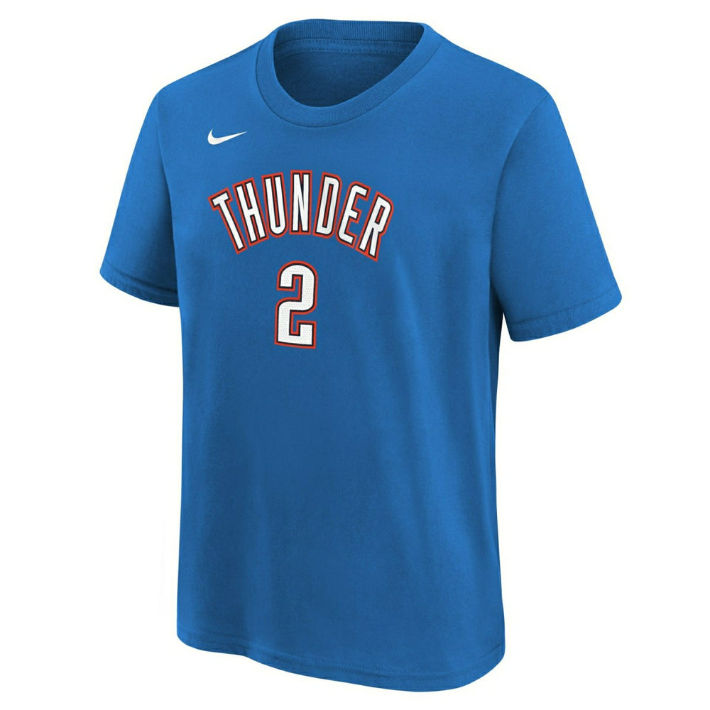 Shai Gilgeous-Alexander #2 OKC Thunder Player NBA T-Shirt Blue (YOUTH) Taass sale