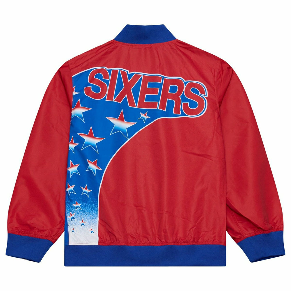 Philadelphia 76ers 1993-94 Authentic Warm Up NBA Jacket Red Taass sale