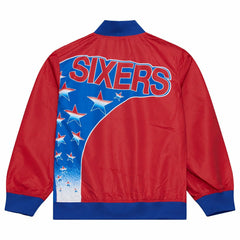 Philadelphia 76ers 1993-94 Authentic Warm Up NBA Jacket Red Taass sale