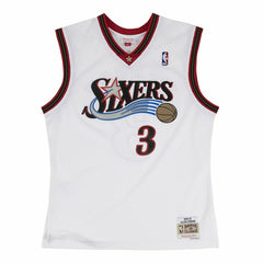 Allen Iverson #3 Philadelphia 76ers 2000-01 Mitchell & Ness Swingman NBA Jersey White Taass for sale