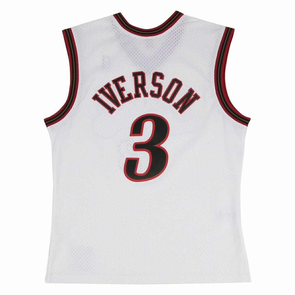 Allen Iverson #3 Philadelphia 76ers 2000-01 Mitchell & Ness Swingman NBA Jersey White Taass for sale