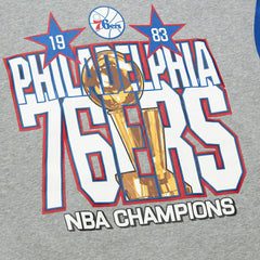 Philadelphia 76ers Mitchell & Ness All Over 4.0 Crew NBA Pullover Gray Taass for sale