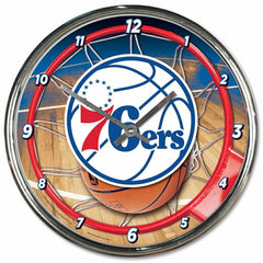 Philadelphia 76ers WinCraft Chrome NBA Wall Clock Taass US