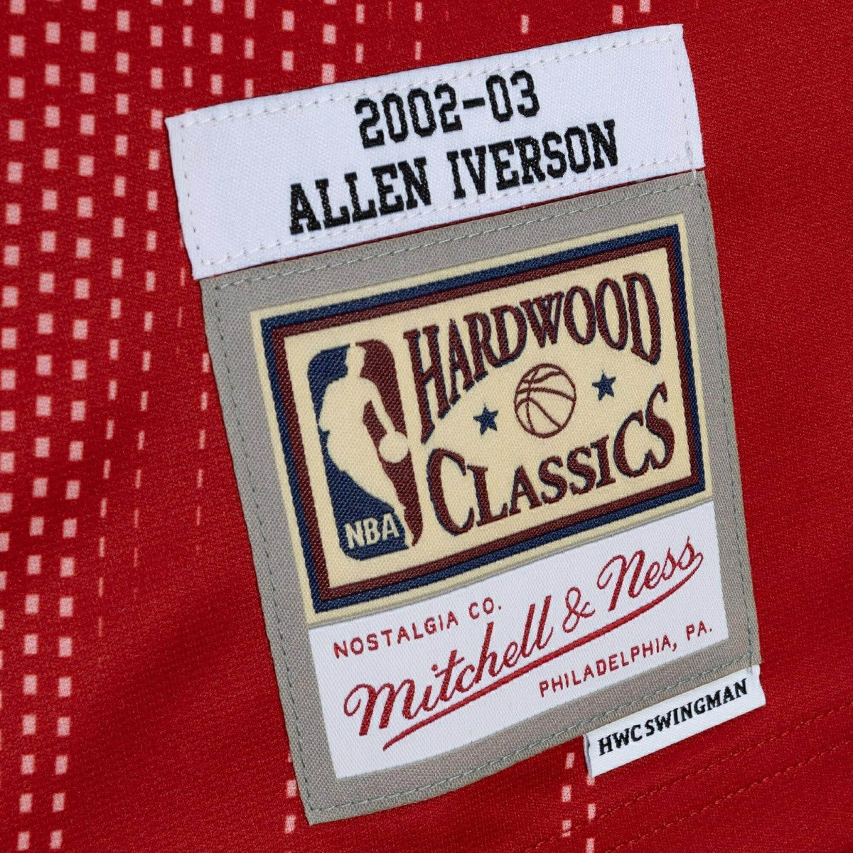 Allen Iverson #3 Philadelphia 76ers Monochrome Mitchell & Ness Swingman NBA Jersey Red Classic