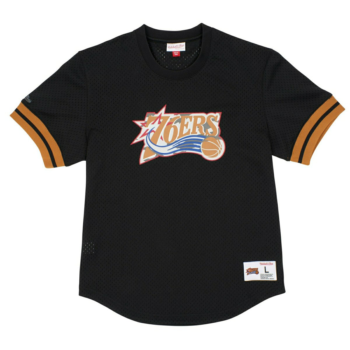 Philadelphia 76ers Mitchell & Ness Camo Reflective NBA Crew Mesh Jersey Lifestyle