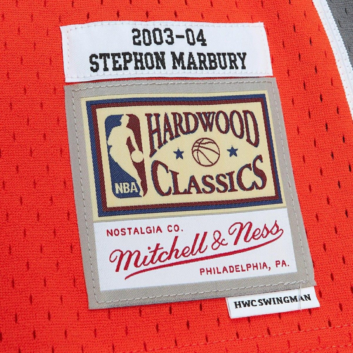 Stephon Marbury #3 Phoenix Suns 2003-04 Mitchell & Ness Swingman NBA Jersey Orange Taass for sale