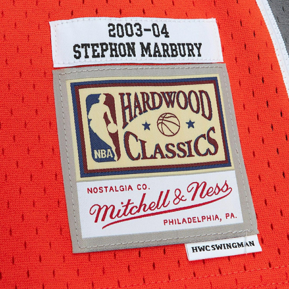 Stephon Marbury #3 Phoenix Suns 2003-04 Mitchell & Ness Swingman NBA Jersey Orange Taass for sale