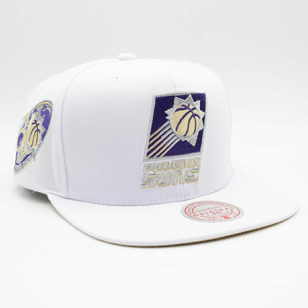 Phoenix Suns Winter White Mitchell & Ness Snapback NBA Cap Taass US