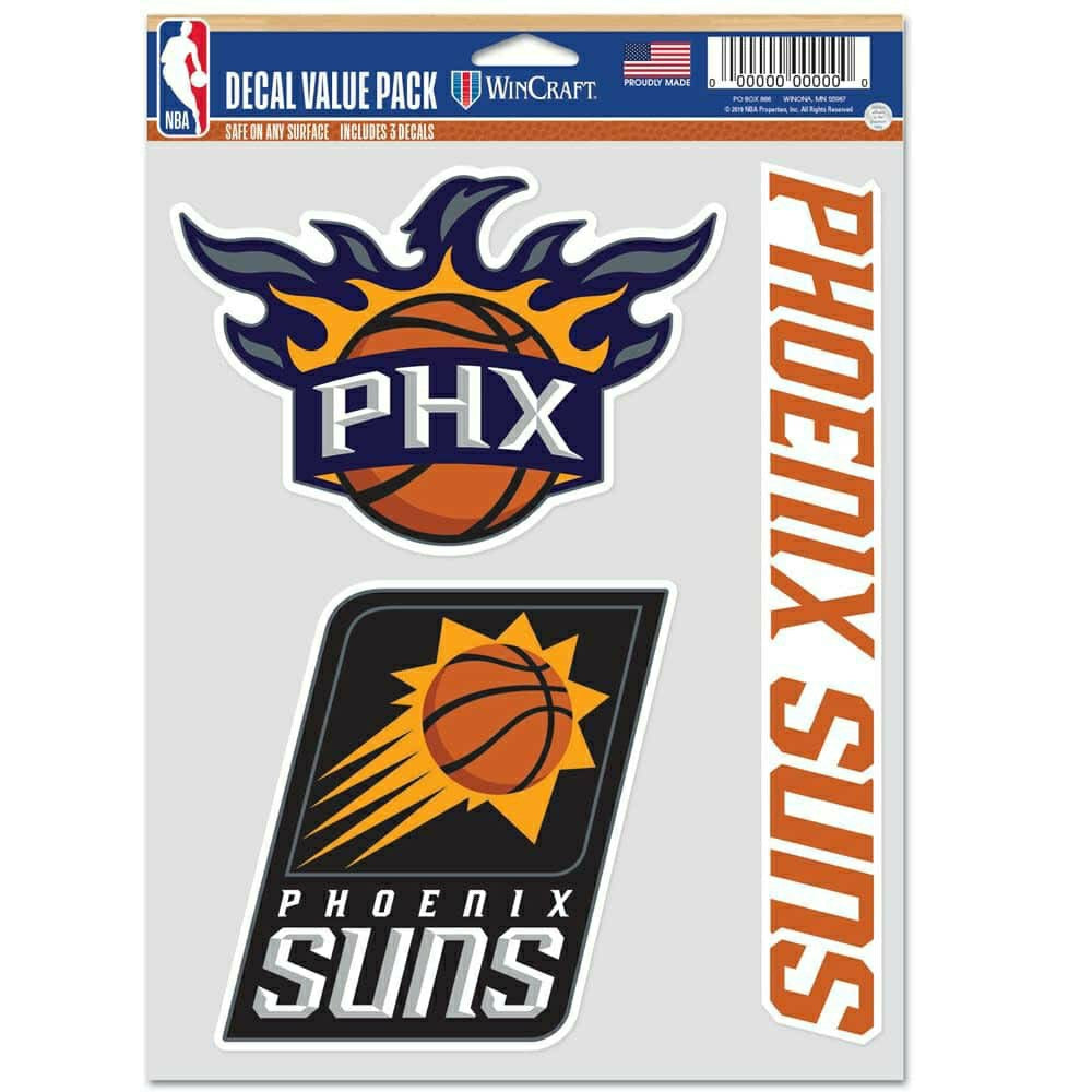 Phoenix Suns Multi-Use NBA Decals Set (3 Pcs.) Taass sale
