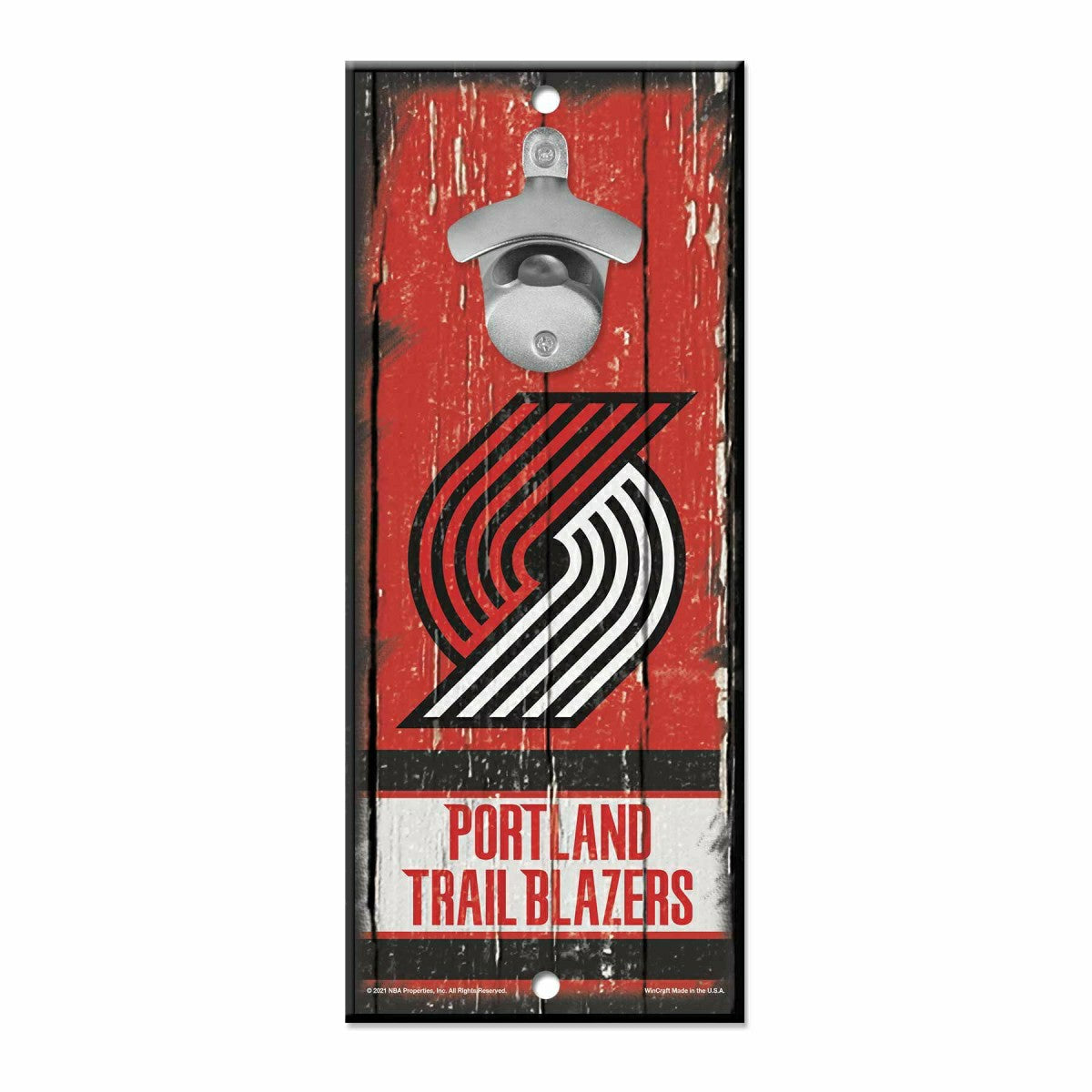Portland Trail Blazers WinCraft NBA Bottle Opener Sign Taass for sale