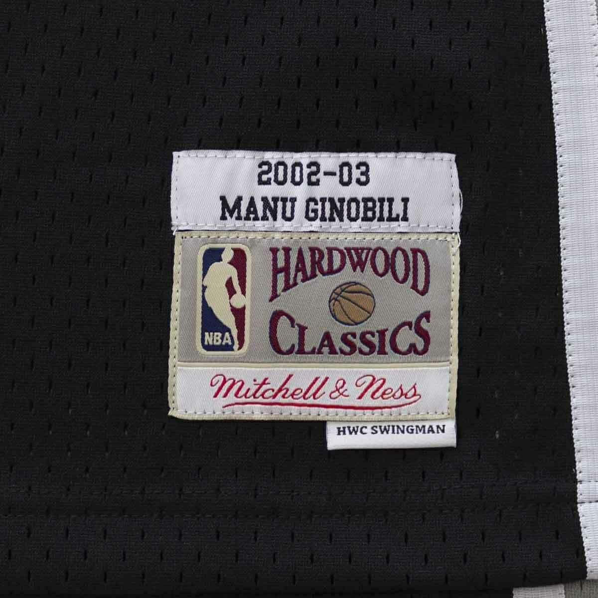 Emanuel Ginóbili #20 San Antonio Spurs 2002-03 Swingman NBA Jersey Black Classic