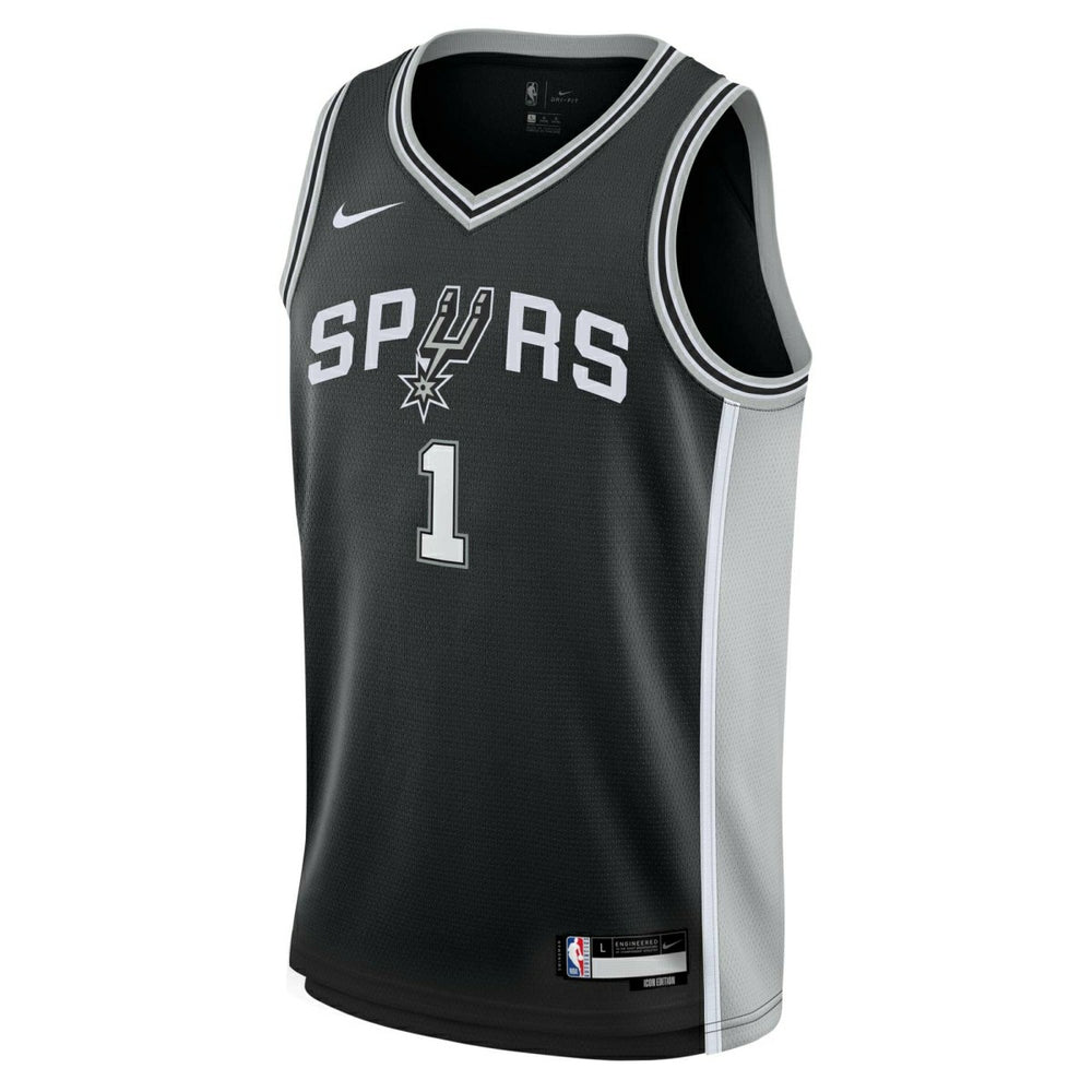 Victor Wembanyama #1 San Antonio Spurs Nike Swingman NBA Jersey Black (YOUTH) Lifestyle