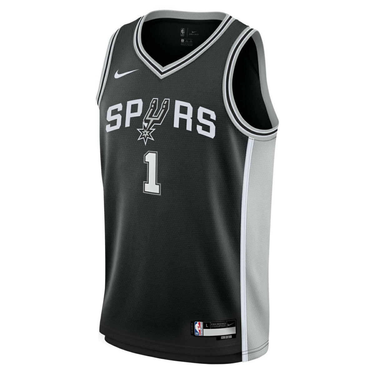 Victor Wembanyama #1 San Antonio Spurs Nike Swingman NBA Jersey Black (YOUTH) Lifestyle