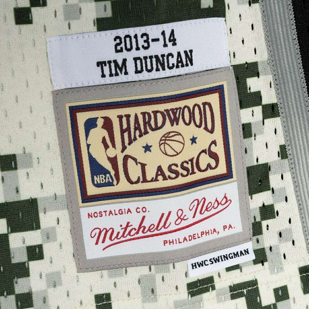 Tim Duncan #21 San Antonio Spurs 2013-14 Mitchell & Ness Swingman NBA Jersey Camo Lifestyle