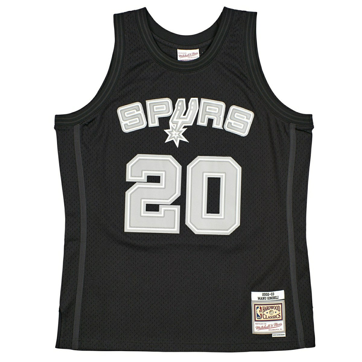 Manu Ginobili #20 San Antonio Spurs Black Mitchell & Ness Swingman NBA Jersey Taass US