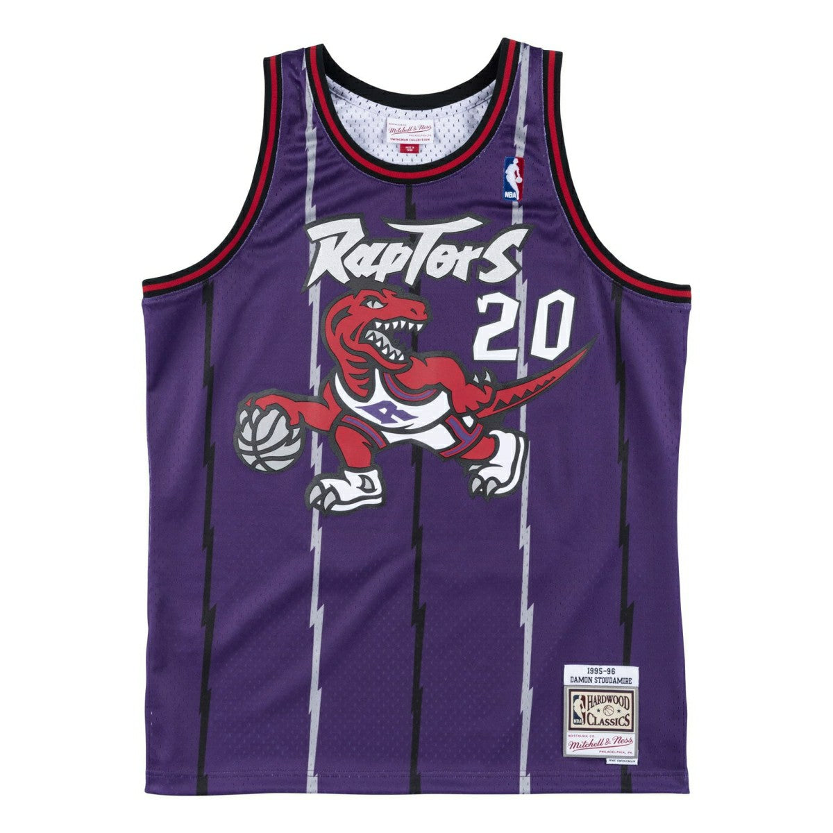 Damon Stoudamire #20 Toronto Raptors 1995-96 Mitchell & Ness Swingman NBA Jersey Purple Taass sale