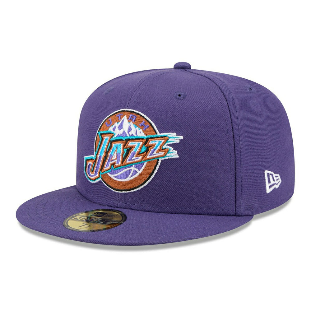 Utah Jazz 1979-1996 Hardwood Classics 59FIFTY Fitted Cap Purple Taass for sale