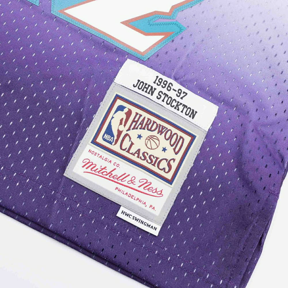 John Stockton #12 Utah Jazz 1996-97 Mitchell & Ness Swingman NBA Jersey Purple Taass sale