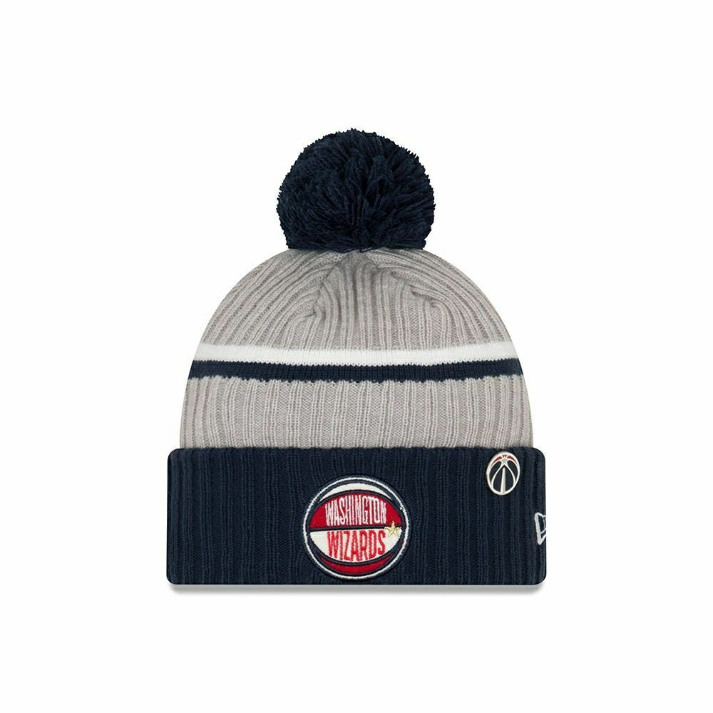 Washington Wizards 2019 NBA Draft Knit Hat /w Pom Grey Taass US